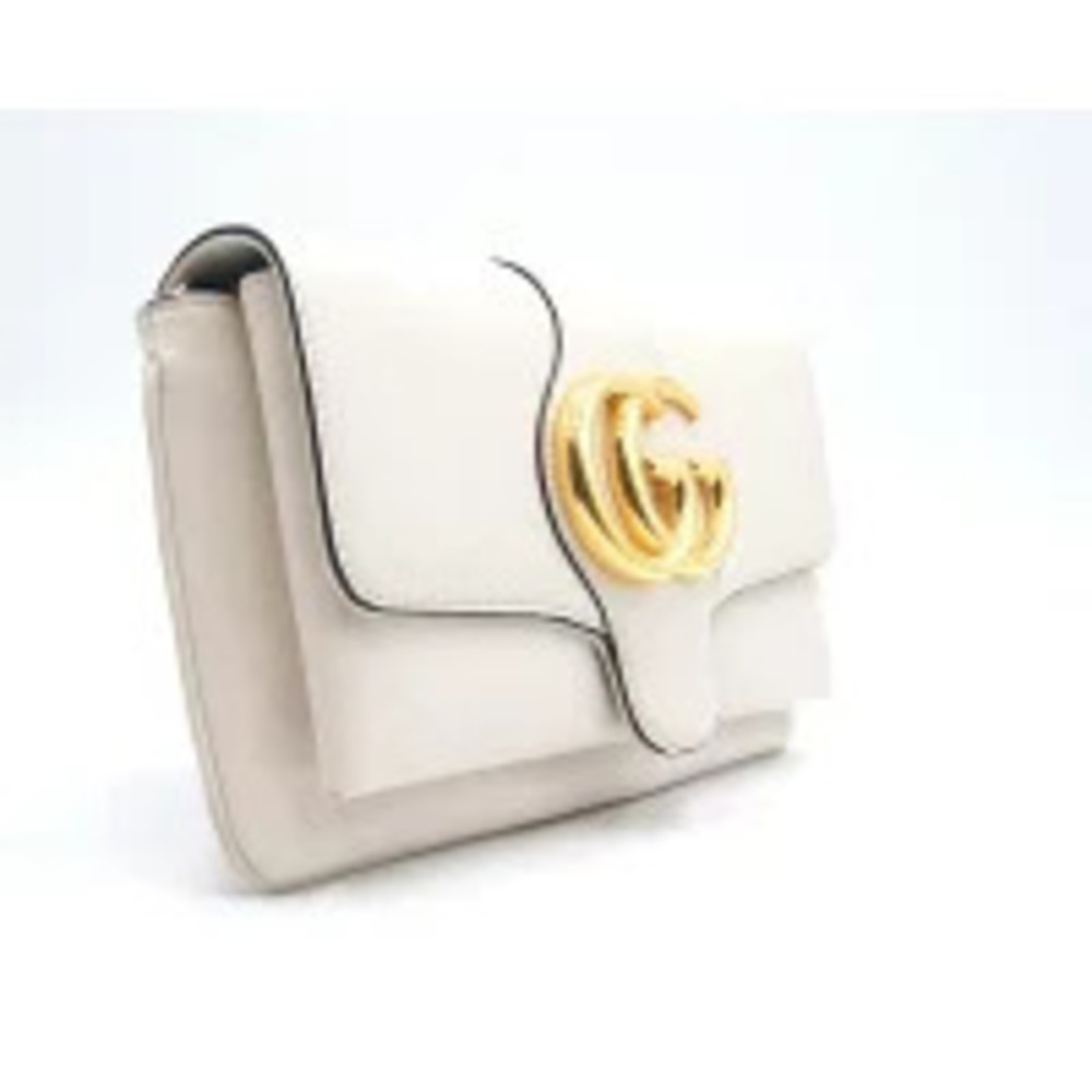 Gucci Bag White Shoulder Leather GG Marmont